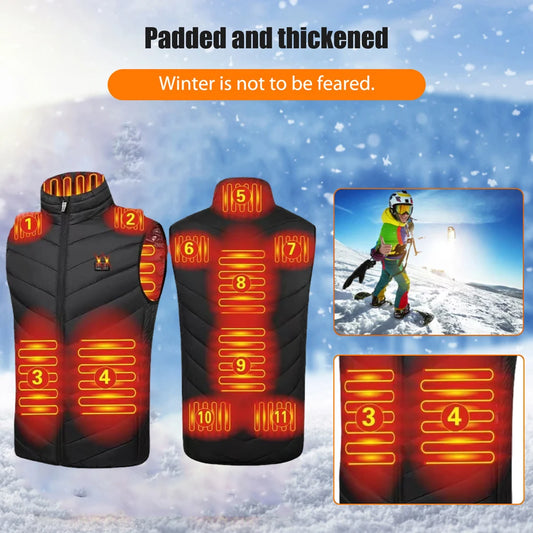 Unisex Electric Heating Gilet 3 Temperature Mode for Outdoor