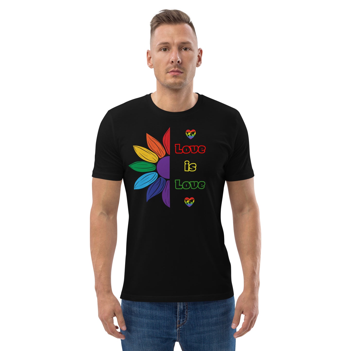 Unisex organic cotton t-shirt Love is Love