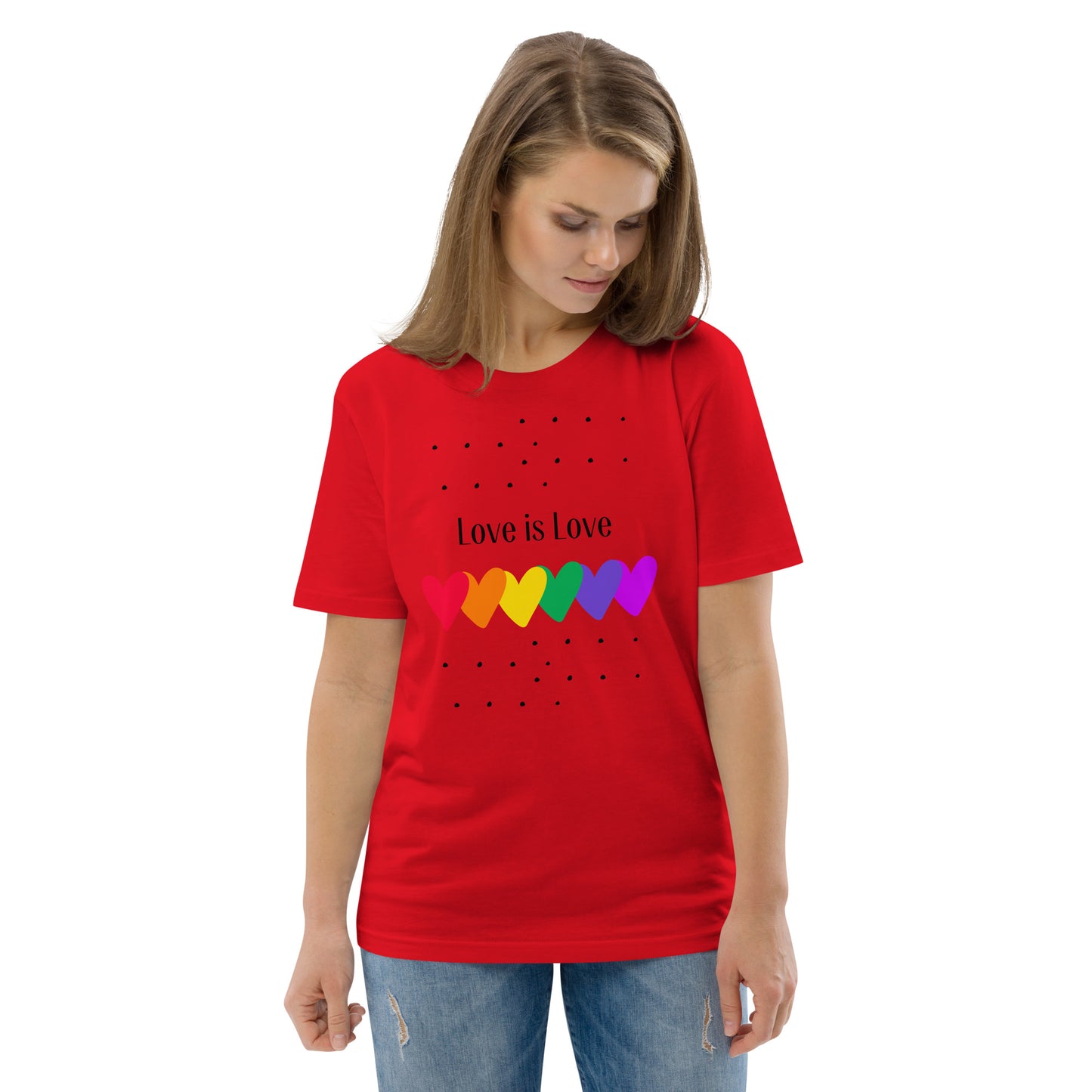 Unisex organic cotton t-shirt Love is Love