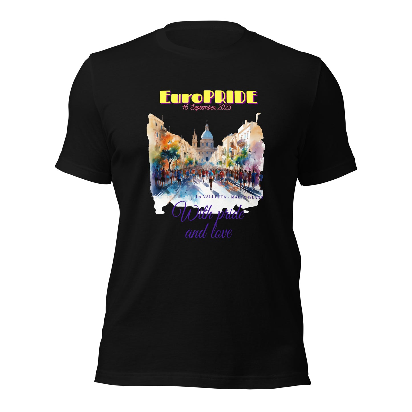 Unisex t-shirt Special for EUROPRIDE MALTA 2023