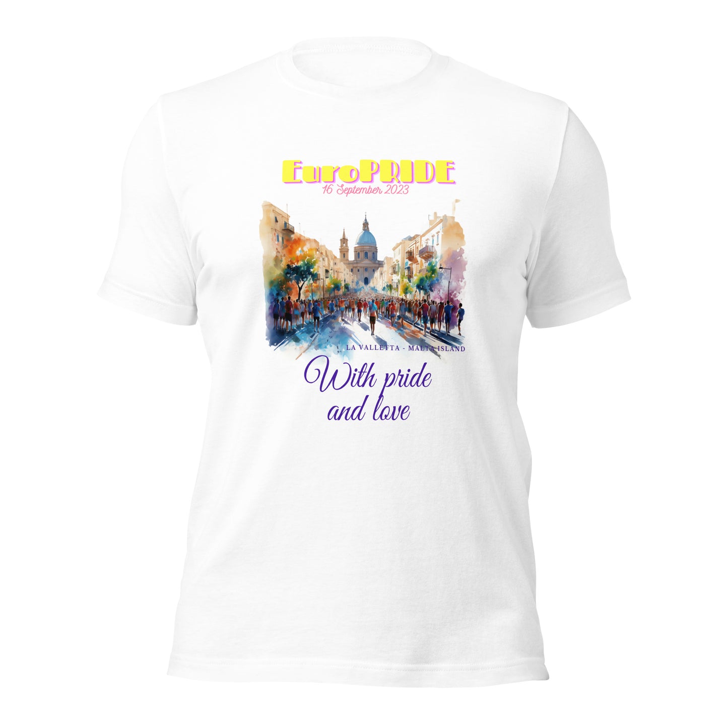 Unisex t-shirt Special for EUROPRIDE MALTA 2023